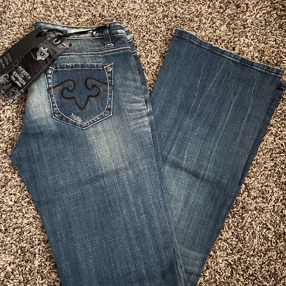 Express Re-Rock Boot Cut Jeans size 12 Long - NWT